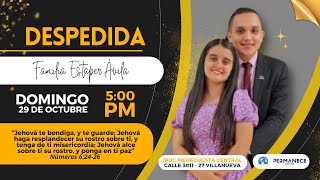 TRANSMISIÓN EN VIVO  CULTO EVANGELÍSTICO Y DESPEDIDA FAMILIA ESTAPER ÁVILA [upl. by Leiruh272]