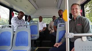 First Electric Bus Arrives in Belize Several More to Come [upl. by Nissy]