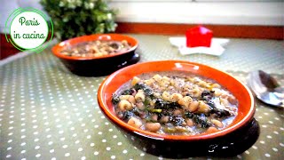 Zuppa di fagioli e cavolo nero DISINTOSSICANTE SUB ENGFRAESPGER [upl. by Alacim]