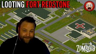 Project Zomboid Multiplayer  Looting Fort Redstone [upl. by Macknair989]