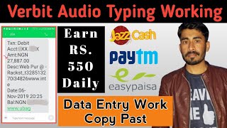 Verbit transcription jobs  verbit payment proof  verbit transcription jobs in hindi  Verbit [upl. by Travis]