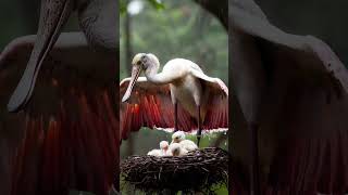 Mother Owl Sheltering Her Chicks from the Rain mother birds owl [upl. by Maximilien859]