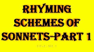 9 Italian Petrarchan Shakespeare Sonnets UGC NET MA English Entrance Rhyming Scheme Part 1 [upl. by Thun]