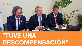 Alberto Fernández explicó lo que le sucedió antes de participar de la cumbre del G20 [upl. by Adnarem]