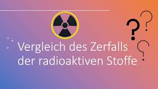 Halbwertszeit Teil 1  radioaktiver Zerfall  Zerfallsrechnung  Zerfallsprozess [upl. by Steffi]