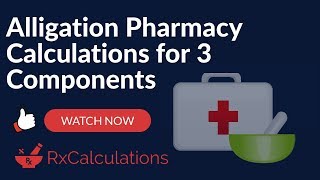 Alligation Pharmacy Calculations for 3 components [upl. by Pero]