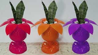 Amazing Diy Flower Pot Made With Plastic Bottles Gardening Tips and Ideas [upl. by Lefkowitz]