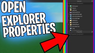 HOW TO OPEN EXPLORER AND PROPERTIES in Roblox Studio [upl. by Orvas69]