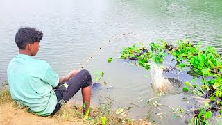 Best Fishing Video  Village Smart Boy Fishing With Hook  Traditional Hook Fishing [upl. by Rees]