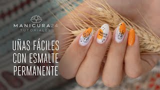 UÑAS fáciles para VERANO con esmalte permanente  Manicura24 [upl. by Narhet881]