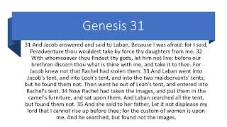 Daily Bible Reading for 81423 Genesis Chapter 31 [upl. by Seek874]