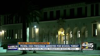 Freshman arrested for threats at Peoria High School [upl. by Arannahs325]