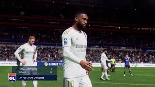 Gameplay FC 24  Olympique Lyonnais  Strasbourg  Ligue 1  20242025 [upl. by Chiles]