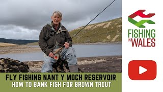 Fly Fishing NantyMoch Reservoir Wales  HOW TO bank fish for WILD BROWN TROUT using Wet Flies [upl. by Leahcimsemaj287]