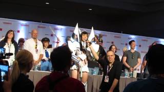 Anime Expo 2015 Carrie Keranen Satsuki leads the crowd in the Satsuki speech [upl. by Gram173]