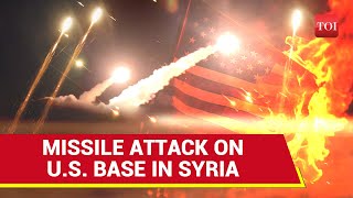 US Military Base Bombarded With Missiles In Syria Amid IsraelIran Conflict  Report  Watch [upl. by Larentia]