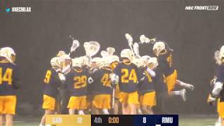 RMU vs Canisius Mens Lacrosse Highlights [upl. by Fredericka556]