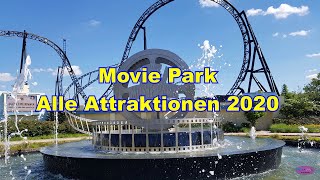 Movie Park Germany Alle Attraktionen [upl. by Nivek]