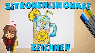 Zitronenlimonade einfach malen für Kinder  ab 10 Jahren  Malen mit Evi  deutsch [upl. by Kulseth]