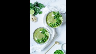 Soupe de Brocoli Petits Pois et Gingembre  La Cuisine de Géraldine [upl. by Davina]