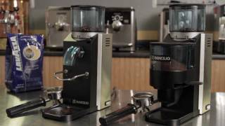 Rancilio Rocky Doser amp Doserless Grinder Comparsion from Whole Latte Love [upl. by Salbu]