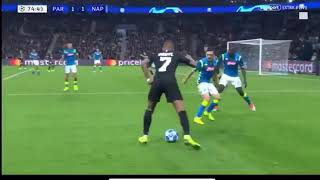 Koulibaly finding new ways to defend against Mbappe  Napoli vs PSG UclMario Rui pushed by koulibal [upl. by Samtsirhc]