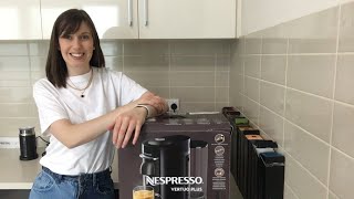 Nespresso Vertuo Plus Flat Top Coffee Machine Review  EMILY LONDON [upl. by Naujak271]