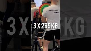 3 x 275 kg SQUAT PR 🚨🚨 squat 300kgsquat powerlifting powerliftingmotivation [upl. by Greenquist]