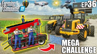 HARVESTING GRAPES w HUMAN BRIGADE  MEGA Challenge 36  Farming Simulator 22 [upl. by Tugman]