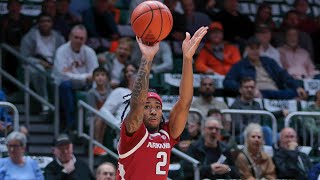 Razorbacks Boogie Fland with the media on doing what they needed to for win [upl. by Komsa]