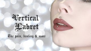 My Vertical Labret Piercing  Pain Healing Process amp My Experience [upl. by Goddord618]