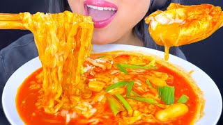 ASMR SPICY NOODLES amp SOFT BOILED EGGS with RICE CAKES Mom Hospital Update [upl. by Notlaw231]