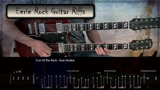 Eerie Rock Guitar Riffs With Tabs [upl. by Inalej]