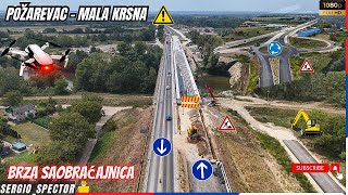 Izgradnja Brze saobraćajnice Požarevac  Mala Krsna dron video radovi construction [upl. by Ruffina]