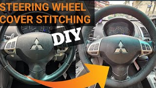 Sewing Leather Steering Wheel Cover  DIY Madali Lang [upl. by Benedict]