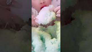 POWDERY ICE ASMRshavedice powderyasmr powderycrunches asmr mukbang shavedice eatinghabit [upl. by Anagnos]