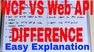 WCF vs Web APIDifference between wcf and web apiwcf and web api differenceWeb api vs WCF [upl. by Eniar]