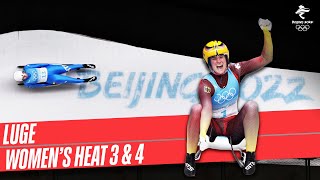 Luge  Womens Heat 3 amp 4  Full Replay  Beijing2022 [upl. by Pernick]