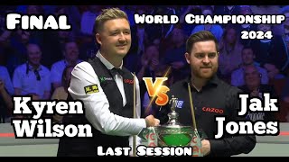 Kyren Wilson vs Jak Jones  World Championship Snooker 2024  Final  Last amp Full Session Live [upl. by Pollerd674]