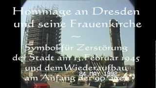 Die Dresdner Frauenkirche kurz vor dem Wiederaufbau und 21 Jahre später [upl. by Aiduan]