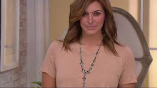 LOGO by Lori Goldstein Top with Handkerchief Hem and Crochet on QVC [upl. by Hacissej476]