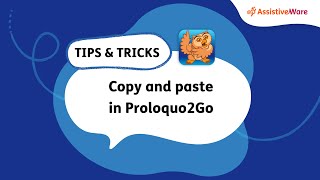 Copy and paste in Proloquo2Go [upl. by Rhianna]