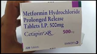 Cetapin XR 500mg Tablet  Metformin Hydrochloride 500mg Tablets  Cetapin XR 500mg Tablet Uses Dose [upl. by Caton]