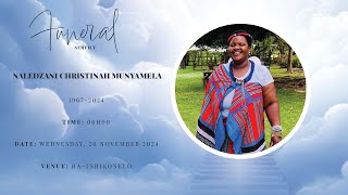 Ṅaledzani Christinah Munyamela  Funeral Service [upl. by Nohtan987]