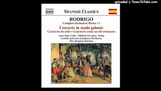 Joaquín Rodrigo  Concierto como un divertimento for cello and orchestra 1981 [upl. by Just155]