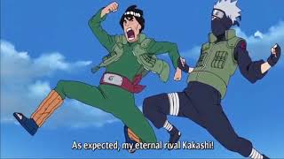 Guy Challenges Kakashi For A Final Eternal Rival Race [upl. by Noryd]