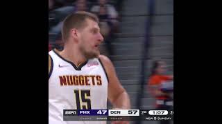 Nikola Jokic with a brilliant NBAPreseason outing posting a near tripledouble [upl. by Yttel]