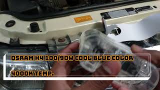 Osram Cool Blue  Halogen Bulb 4000k 10090W TATA SAFARI Headlight [upl. by Adorne]