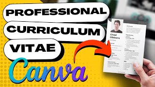 Canva Tutorial How to Create a Professional CV Curriculum Vitae [upl. by Hardin]