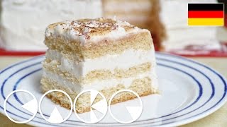 SAHNETORTE mit WEINCREME und EIERLIKÖR Rezept [upl. by Nedlog]